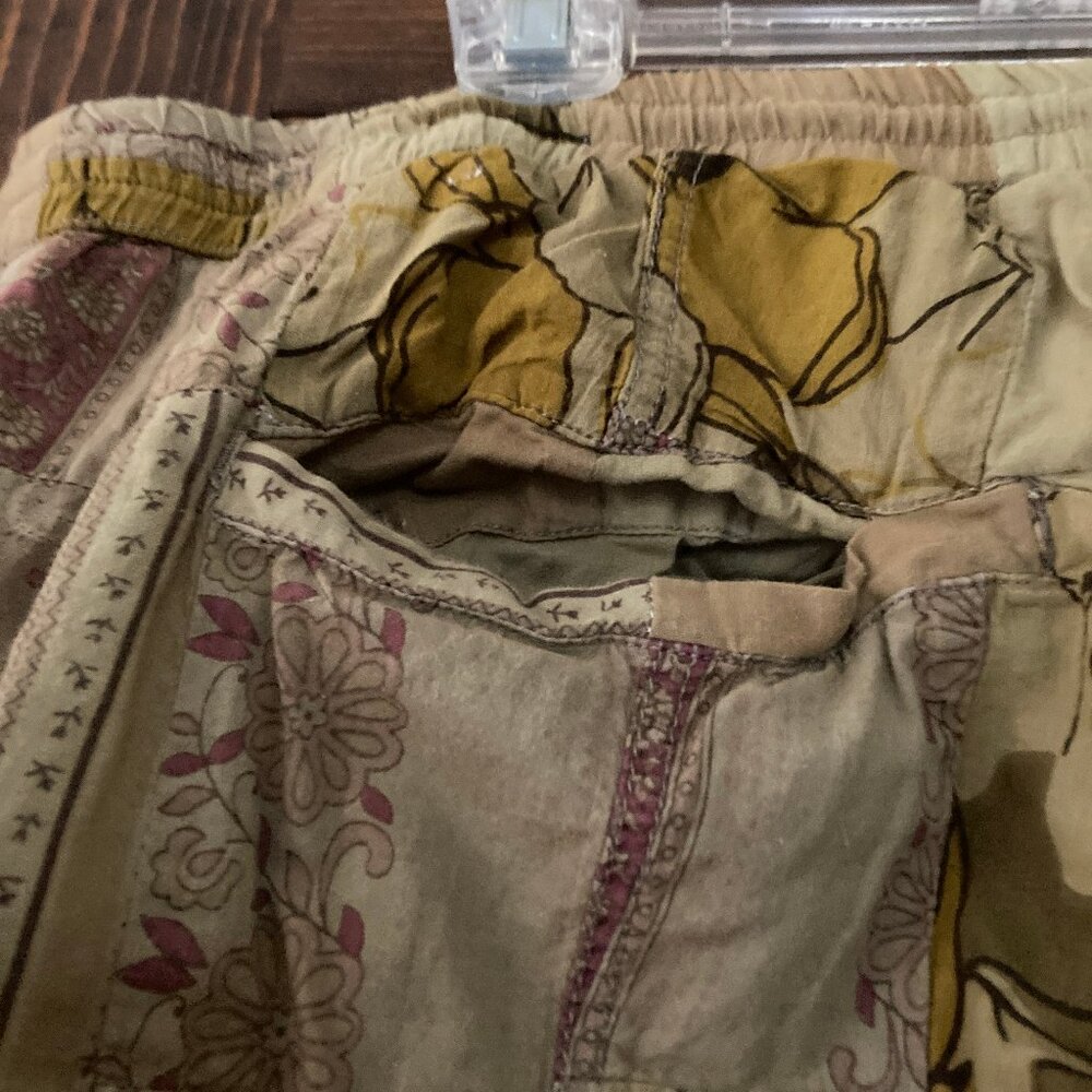 Anthropologie Jogger Pants Patchwork Hippie Boho Festival Indie Womens L Pull On - Picture 4 of 6